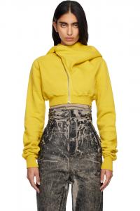 Rick Owens Drkshdw Желтая толстовка с микро-горой «Конкордианс»