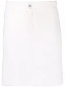 Юбка мини с контрастной строчкой Barrie, белый