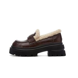 DAPHNE Белые и коричневые лоферы для женщин, цвет Brown