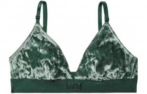 Victoria's Secret Бюстгальтер женский сатиновый зеленый