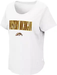 Женская белая футболка Colosseum Western Michigan Broncos