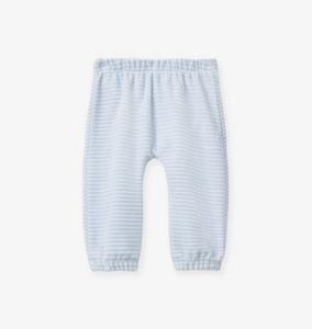 Велюровые спортивные штаны с анималистичной вышивкой на возраст 1-18 месяцев Benetton, голубой