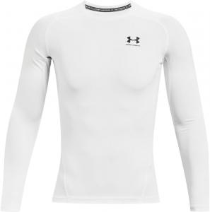 Under Armour мужская футболка HeatGear Compression с длинным рукавом, White (100)/Black