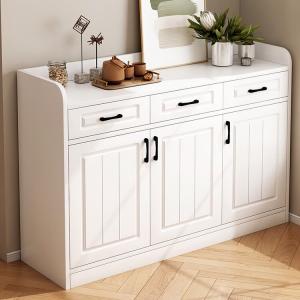 Lanyu Комод 120х34х90 см для спальни и гостиной, настенный, 5 ящиков, цвет теплый белый