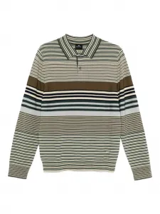 Полосатая рубашка поло с длинными рукавами PS Paul Smith, зеленый