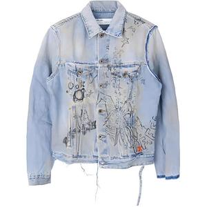 Куртка мужская Off-White Distressed, синий