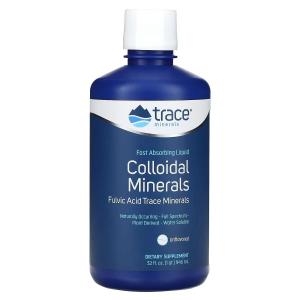Коллодиальные минералы, без вкуса, 32 жидких унции (946 мл) Trace Minerals