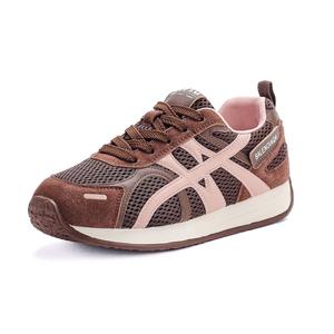 Низкие массивные кроссовки женские POOQ, мокко