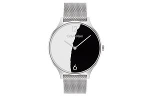 Часы CALVIN KLEIN с кварцевым механизмом на стальном браслете с белым циферблатом для женщин