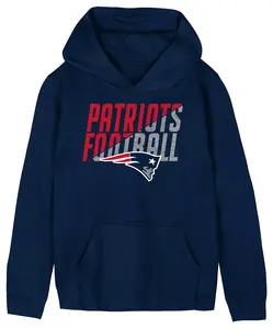 Одежда команды НФЛ, темно-синий пуловер с капюшоном для маленьких детей New England Patriots Team Football NFL Team Apparel