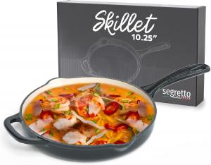 Сковорода чугунная Segretto Cookware Verde Chiaro, 26 см, черный