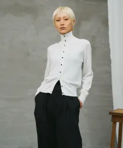 Хлопковый модал кардиган с высоким воротником Colony 2139, цвет White