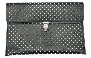 Кожаный клатч унисекс черный Alexander McQueen, Box(Set+Box)