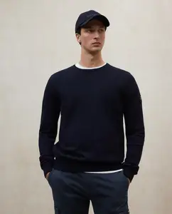 Мужской тонкий трикотажный свитер с круглым вырезом Ecoalf, синий