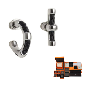 Серьги Men's HERMES, черный