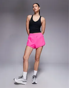 4505 Ярко-розовые тканые шорты Icon с карманами на молнии.