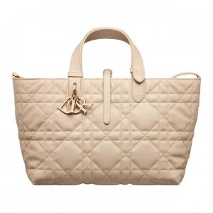 DIOR Сумка кожаная женская средняя розово-бежевая