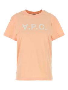 Футболка из хлопка A.P.C., розовый