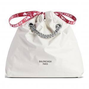 Balenciaga Сумка-тоут Crush из коровьей кожи, шоппер, сумка через плечо, кроссбоди маленькая женская white