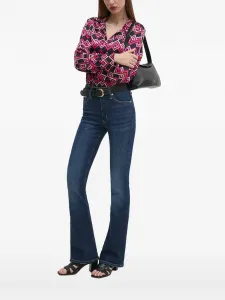 Блузка с геометрическим принтом и V-образным вырезом Joseph Ribkoff, черный