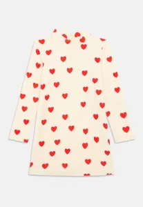 Платье с сердечками, повседневное платье Mini Rodini, White