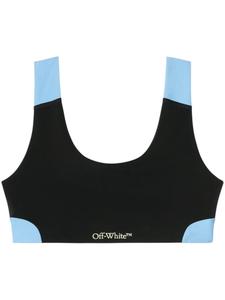 Off-White спортивный бюстгальтер в стиле колор-блок, черный