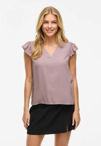 Футболка с принтом MIT ANGESCHNITTENEN ÄRMELN VILIKA V-AUSSCHNITT - Blouse VILA, цвет Toadstool