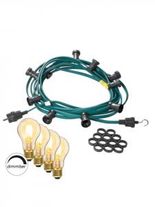 Satisfire Гирлянда для вечеринки в саду, 30 диммируемых лампочек, 10 м, зеленая