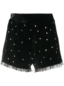 Шорты с кристаллами Philosophy Di Lorenzo Serafini, черный