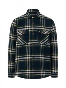 FYNCH-HATTON Рубашка-куртка оливково-синего цвета