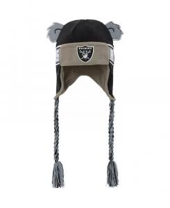 Шапка для мальчиков и девочек с надписью Las Vegas Raiders, черная, с ушками, трикотажная Outerstuff