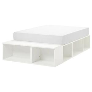 Каркас кровати с местом для хранения PLATSA IKEA, 140x200 см, белый