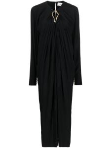 Lanvin draped midi dress, черный