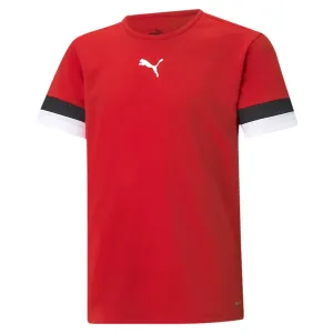 Тренировочный топ PUMA "TEAMRISE JERSEY JR", цвет Puma Red- Puma Black- Puma White