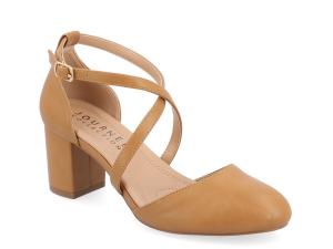 Туфли Journee Collection лодочки с ремешками, рыжевато-коричневый