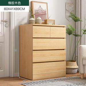 Mikemijia Комод 60 см для спальни из каучукового дерева, модульный, 5 ящиков, 4 уровня, сборка