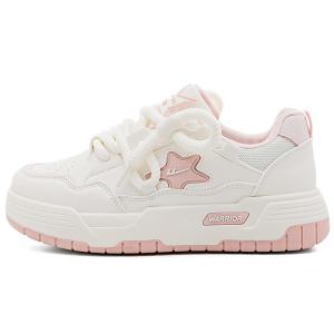 Женские устойчивые к истиранию скейтерские ботинки с эффектом увеличения роста Warrior Beige Pink