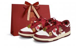 Nike Износостойкие и легкие низкие скейтбордистские кроссовки Dunk, унисекс, красные