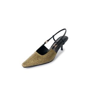 Женские туфли на тонком каблуке и высоком каблуке Yeezyy Reezy, Gold