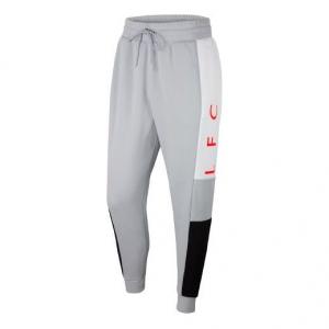 Брюки liverpool fleece alphabet printing bundle feet sports long pants gray Nike, серый