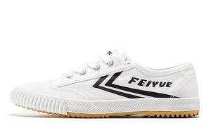 Холщовые кеды унисекс с низким верхом, белый/черный Feiyue