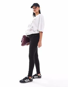 Узкие джинсы для беременных ASOS DESIGN чистого черного цвета ASOS Maternity