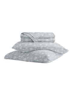 Комплект постельного белья из длинноволокнистого хлопка (300 нитей на дюйм), 4 предмета, размер Queen ienjoy Home, Blue