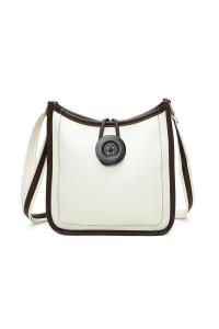 Сумка-мессенджер Hava на пуговицах из искусственной кожи Fontanella Fashion, белый