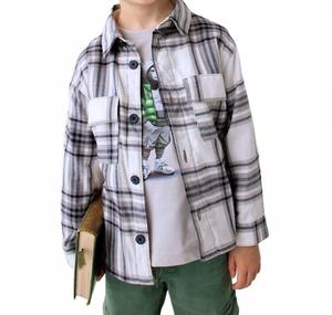 Mayoral Рубашка в клетку серого цвета