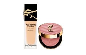 Тональная основа румяна наборы для макияжа легко растушевываются натуральные 25 мл SAINT LAURENT, Liquid Foundation #LC2