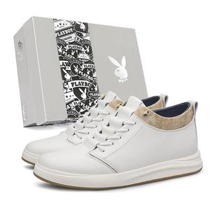Playboy Мужские мид-топ скейтборд кроссовки белые, цвет White