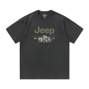 Футболка с круглым вырезом для школьников Jeep, темно-серый