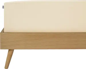 Простыня на резинке Premium Flexi | Формула комфорта 95|5 | Экологичное производство | Для матрасов размером от 140x200 см до 160x220 см | Высота матраса до 30 см | Кремовый Schiesser