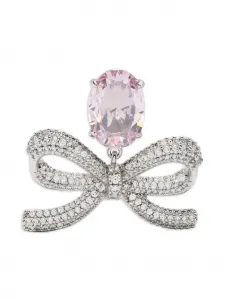 Серьги с кристаллами Self-Portrait, серебяный